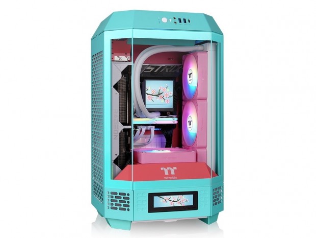 Thermaltake、八角柱のMini-ITXケース「The Tower 250」に“ミクカラー”の新色